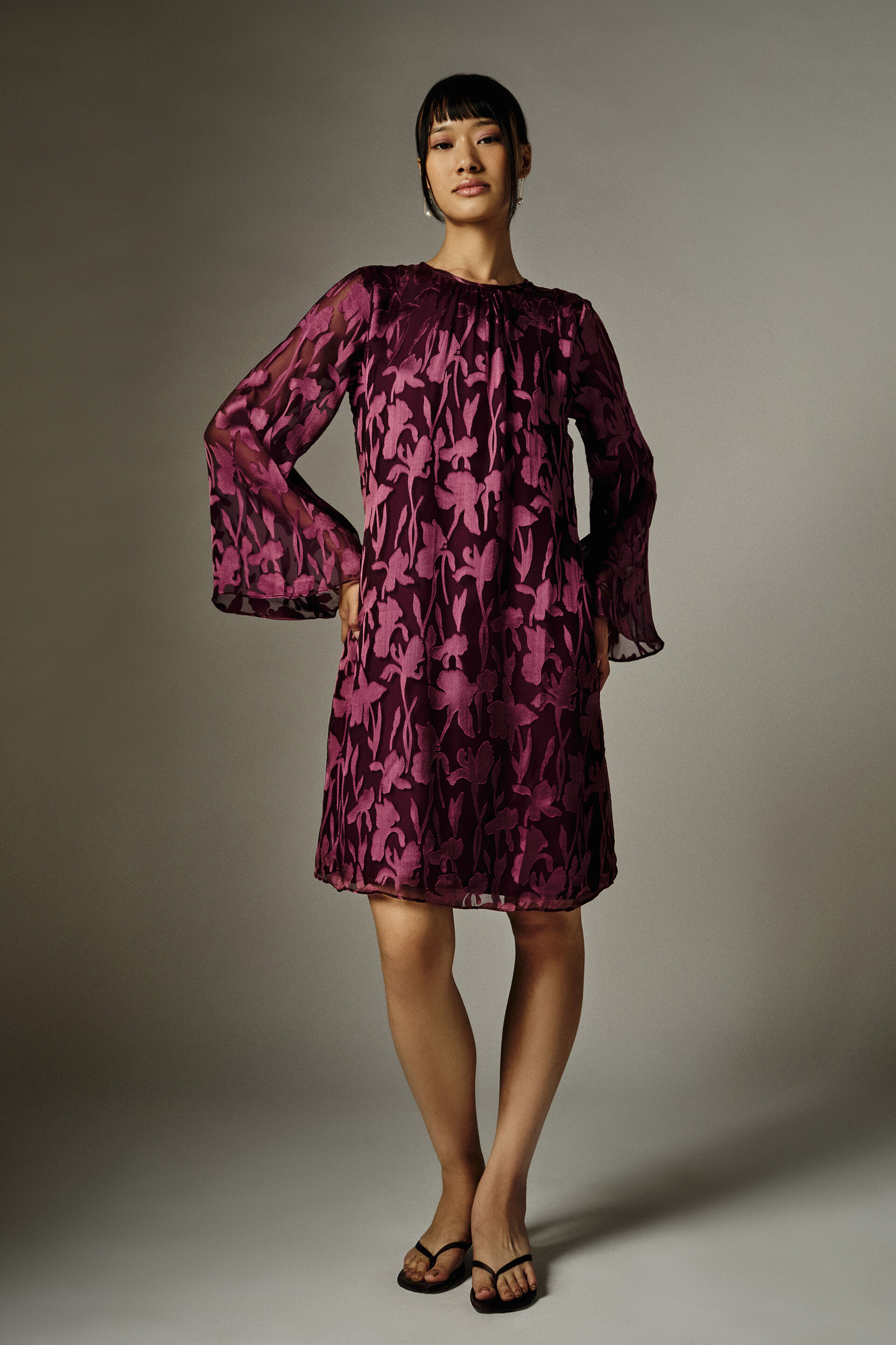 Ava Floral Sheer Dress